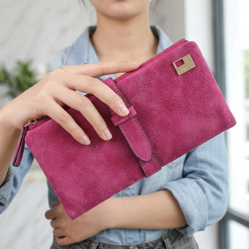 Women's Wallet – Vegan Leather, Vegan Leather Long Solid Color – detail view 9