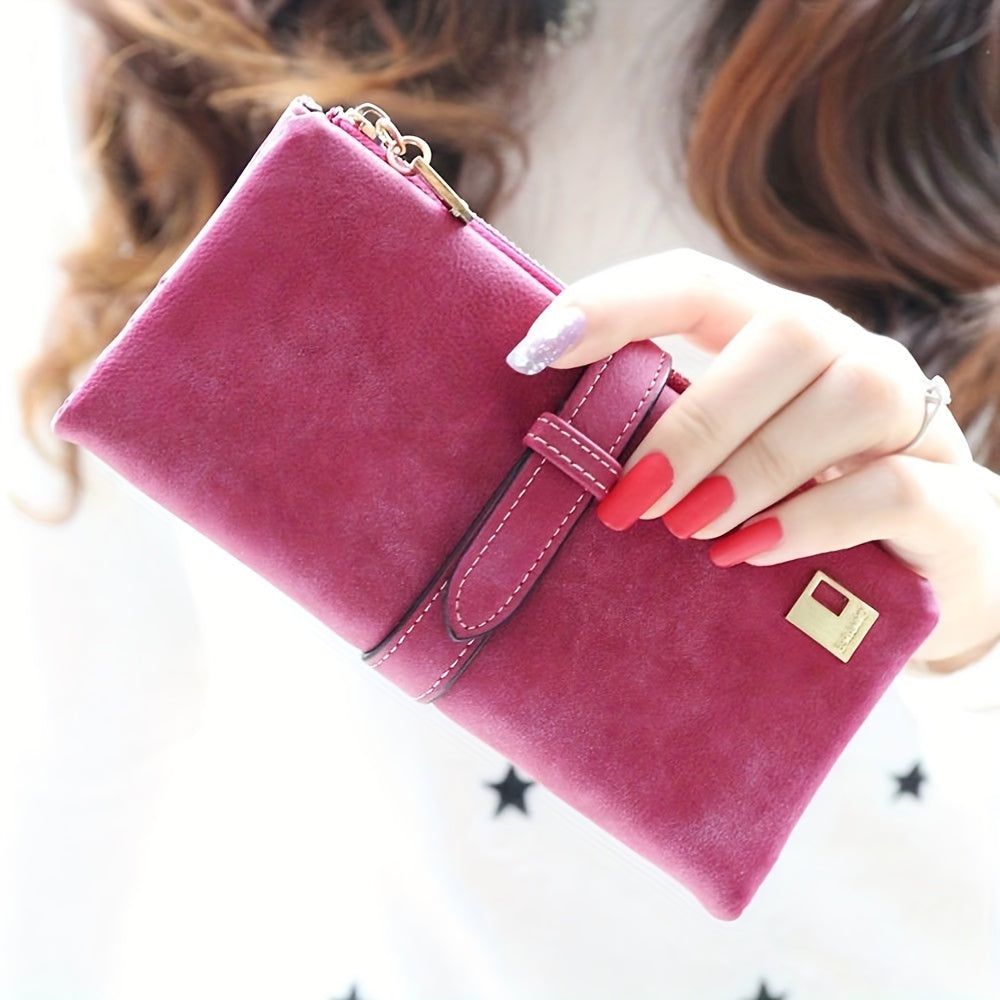 Women's Wallet – Vegan Leather, Vegan Leather Long Solid Color – detail view 15