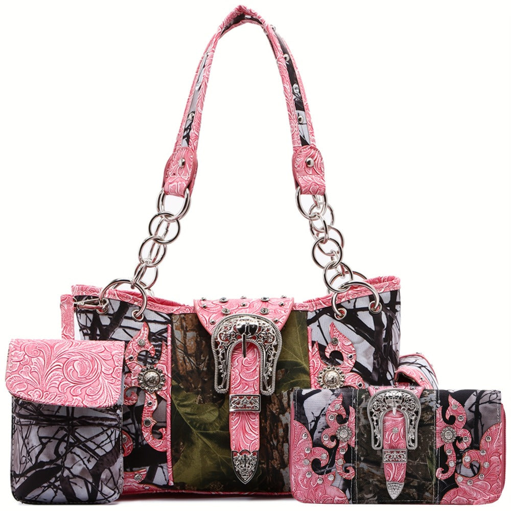 Women's Wallet – Western Camouflage Set Concho Buckle – detail view 8