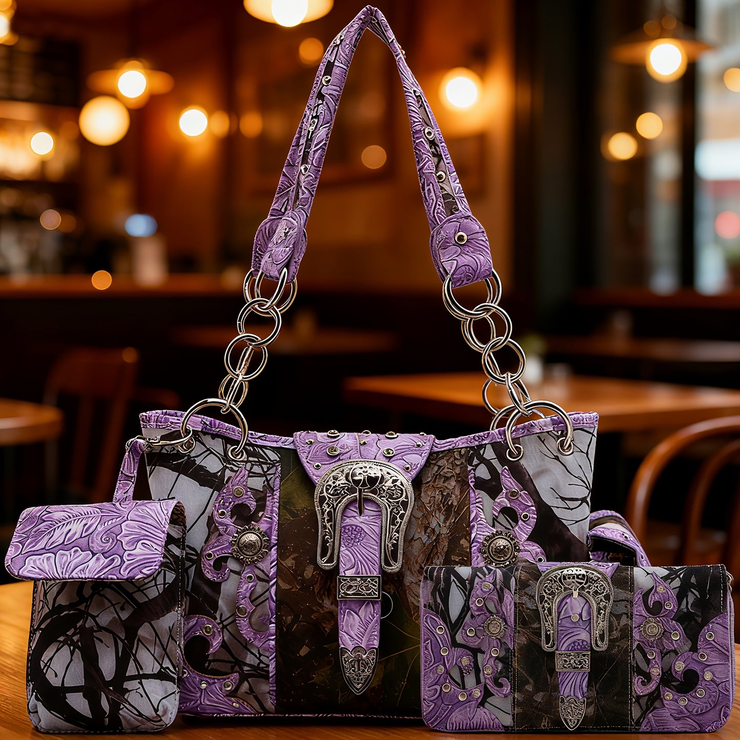 Women's Wallet – Western Camouflage Set Concho Buckle – detail view 23