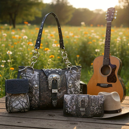 Women's Wallet – Western Camouflage Set Decorative Buckles – alternate view