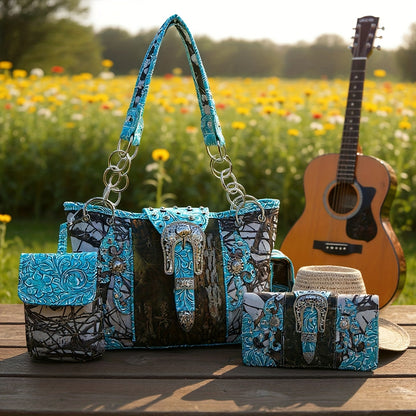 Women's Wallet – Western Camouflage Set Decorative Buckles – detail view 11