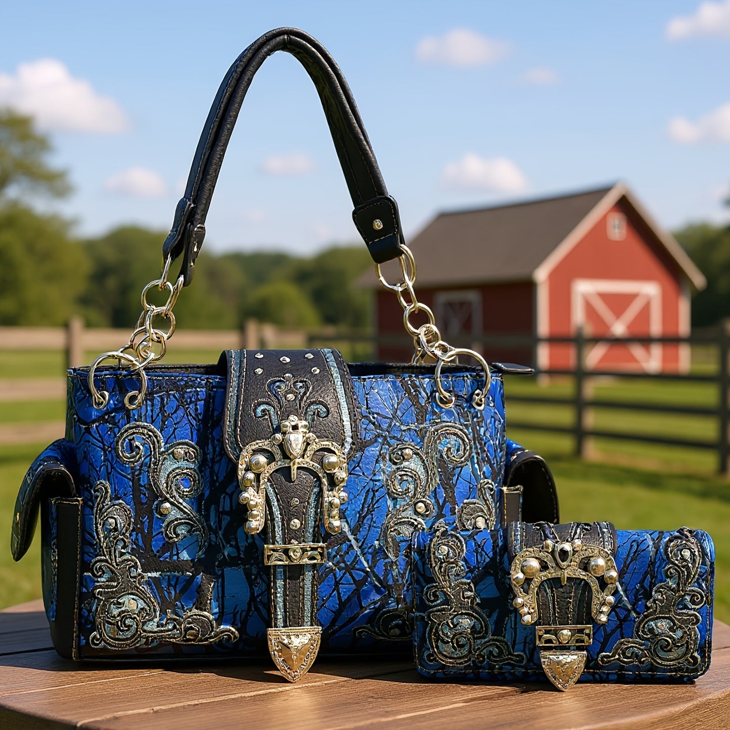 Women's Wallet – Western Style Embroidered Set Faux – detail view 14
