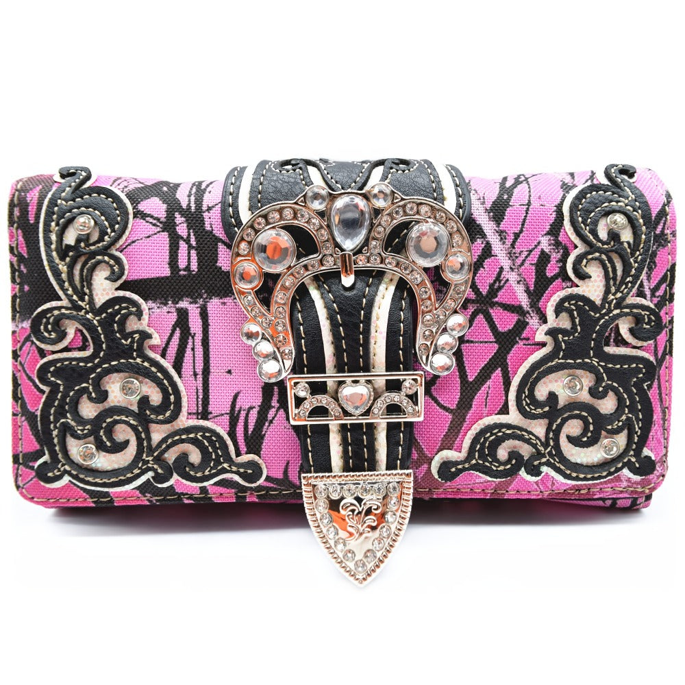 Women's Wallet – Western Style Embroidered Set Faux – detail view 11