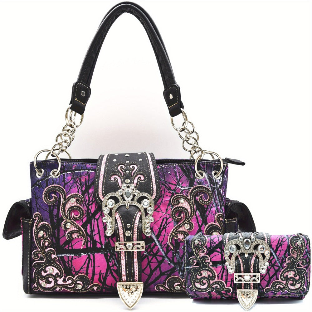 Women's Wallet – Western Style Embroidered Set Faux – detail view 3