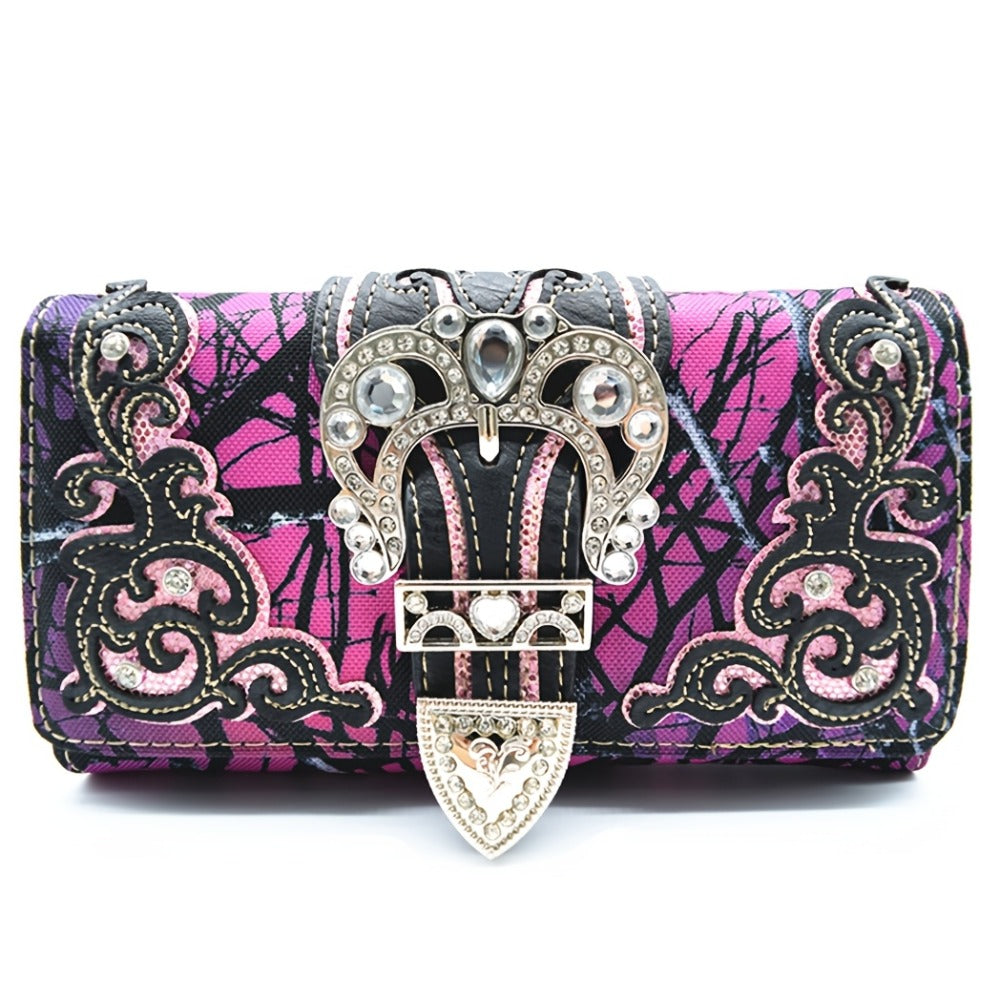Women's Wallet – Western Style Embroidered Set Faux – detail view 6