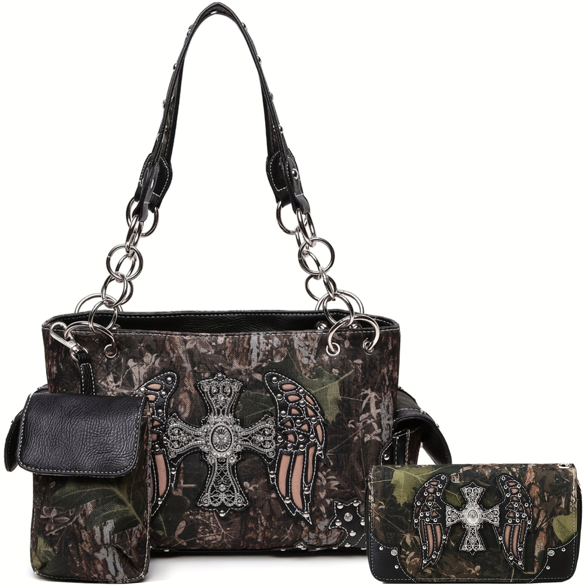Women's Wallet – Western Studded Concealed Carry Camouflage – detail view 21