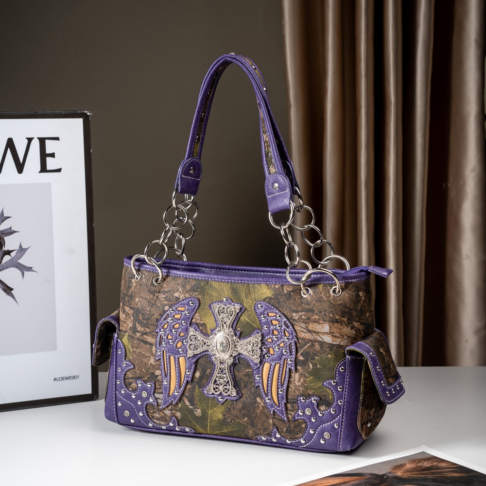 Women's Wallet – Western Studded Concealed Carry Camouflage – detail view 10