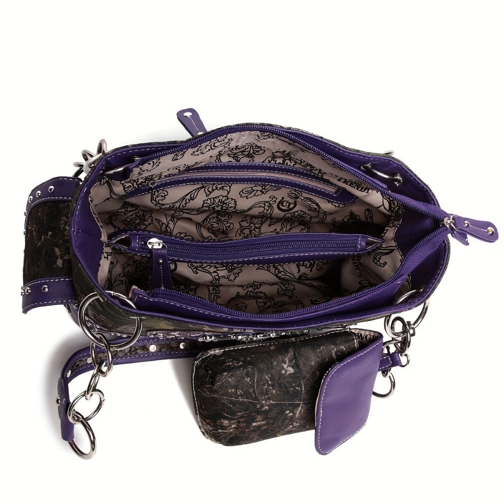 Women's Wallet – Western Studded Concealed Carry Camouflage – detail view 15