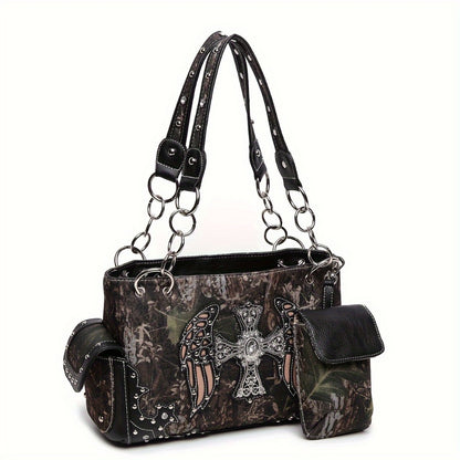 Women's Wallet – Western Studded Concealed Carry Camouflage – detail view 19