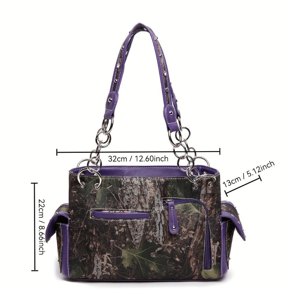Women's Wallet – Western Studded Concealed Carry Camouflage – detail view 4