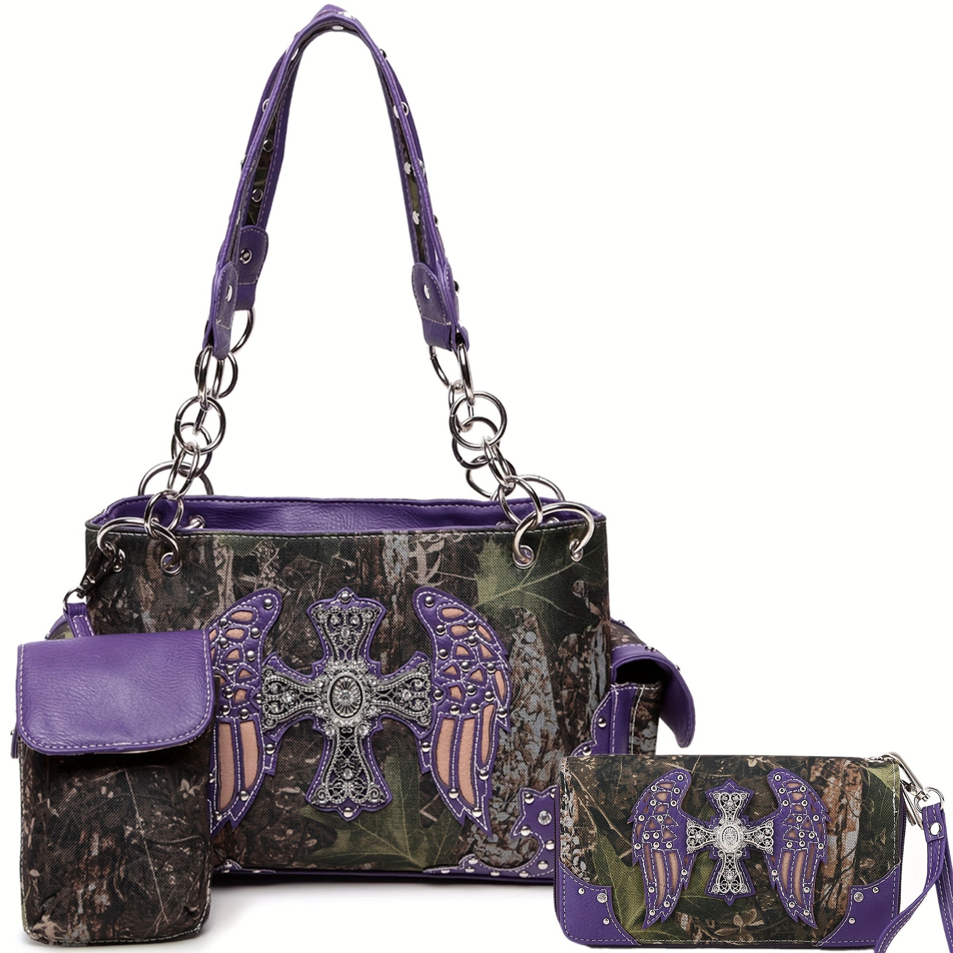 Women's Wallet – Western Studded Concealed Carry Camouflage – detail view 20