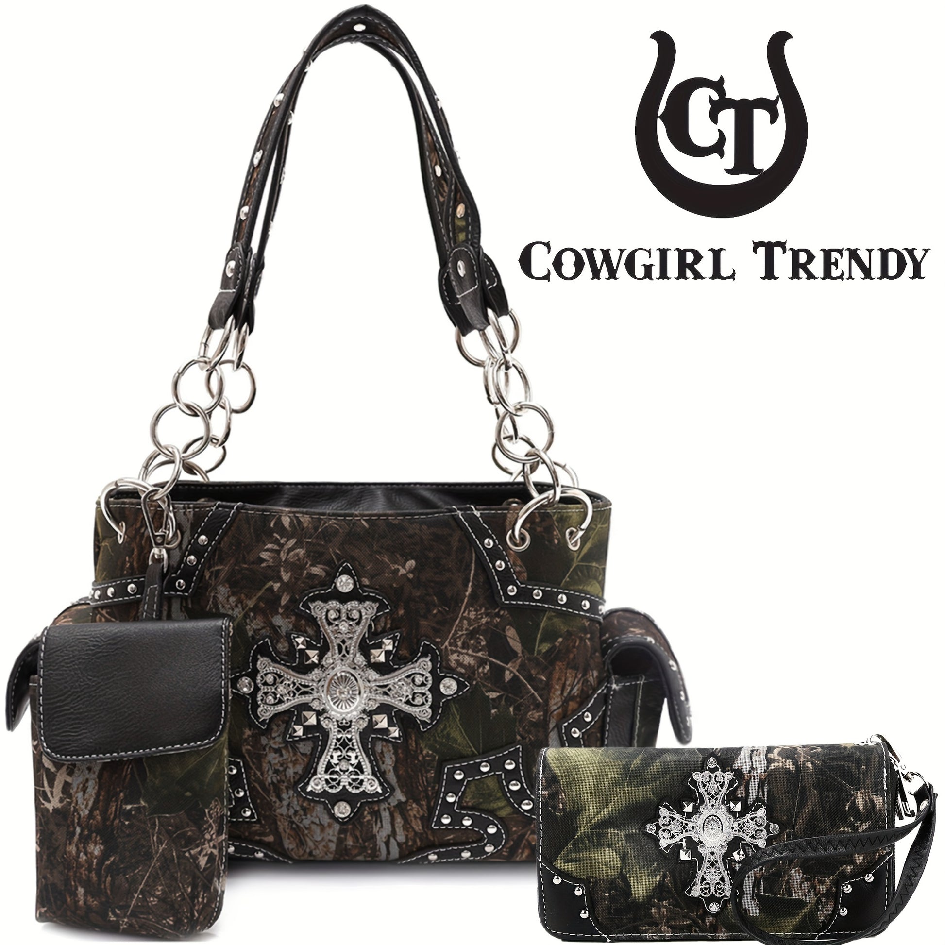 Women's Wallet – Western Studded Faux Leather Concealed – detail view 23