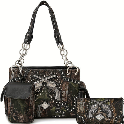 Women's Wallet – Western Tooled Set Concealed Carry – detail view 2