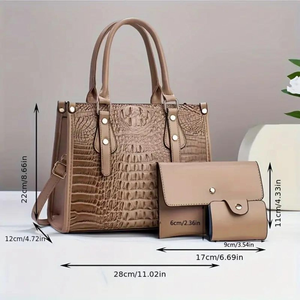 Women's Wallet – 3-Piece, 4 Colors, PU Leather, Large Capacity | Bag Vero – detail view 12