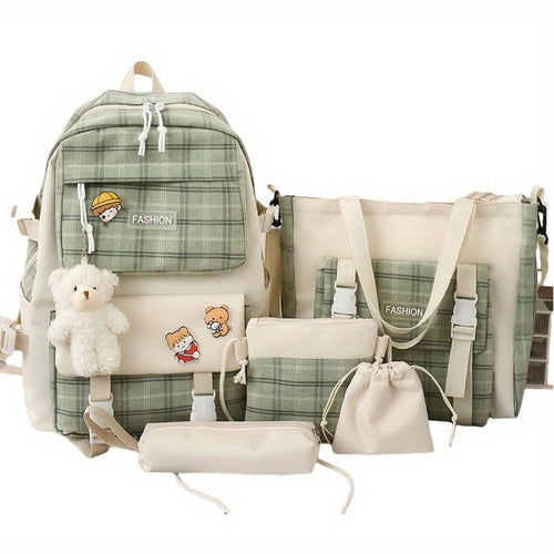 Women's Wallet – 5-Piece, Canvas, Large Capacity, for School | Bag Vero – front view