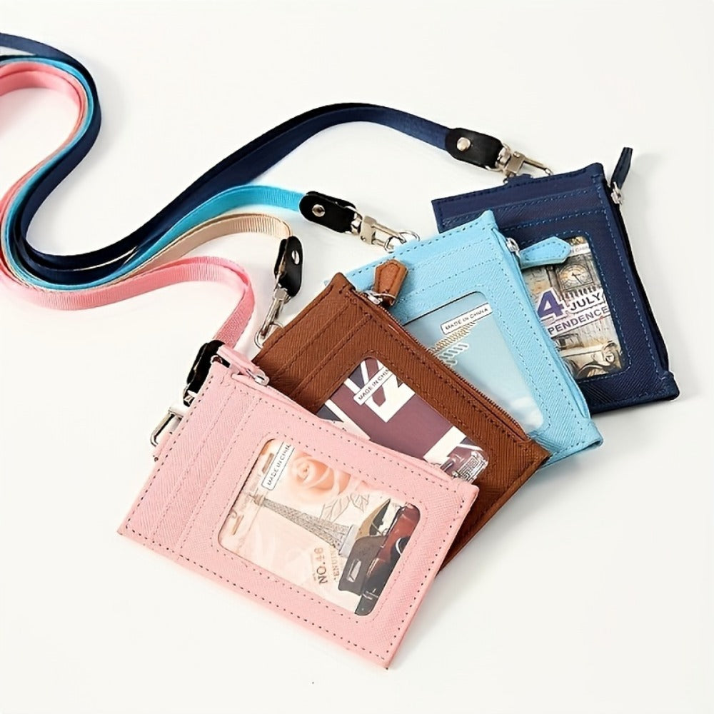 Women's Wallet – Lanyard Card Holder Faux Leather | Bag Vero – front view