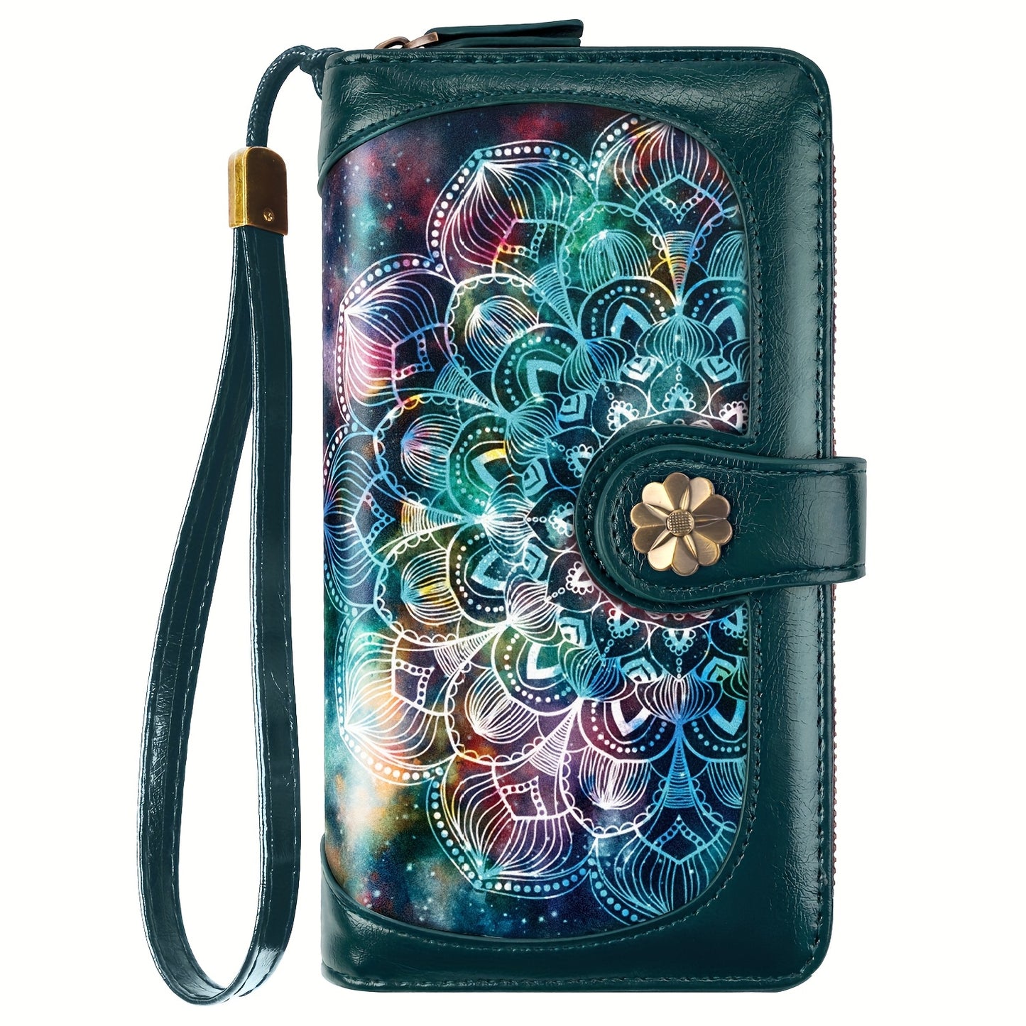 Women's Wallet – Large Capacity, Mandala Print Zipper Large Capacity | Bag Vero – front view
