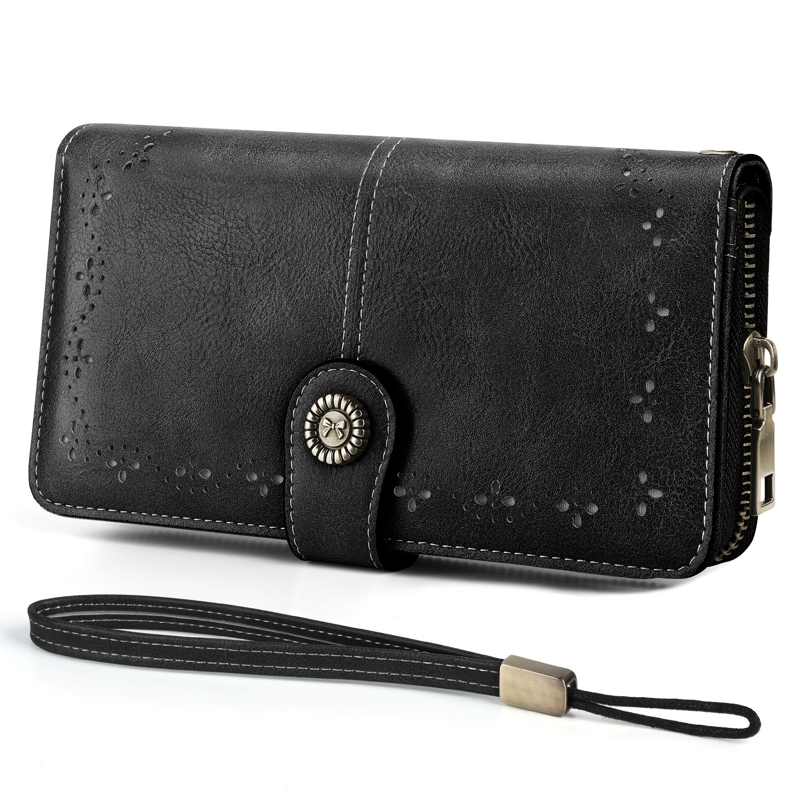 Women's Wallet – Large Capacity, Rfid Wristlet Bowknot Badge Large | Bag Vero – front view