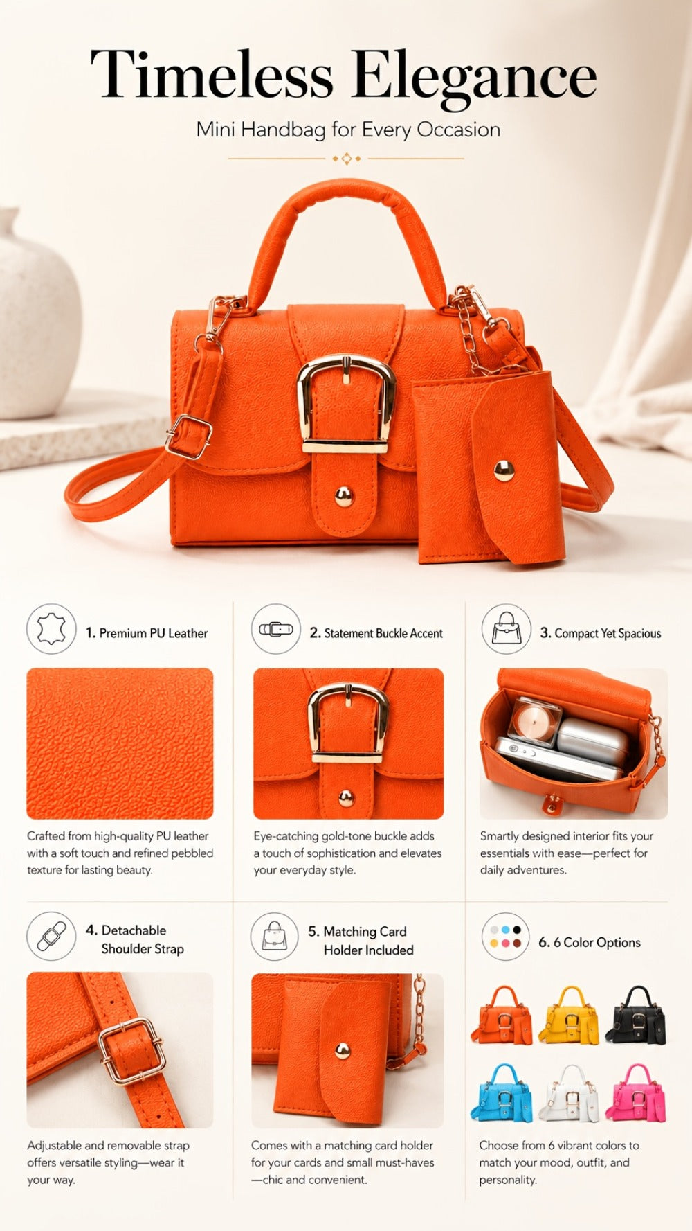 Women's Wallet – PU Leather, Mini | Bag Vero – detail view 10