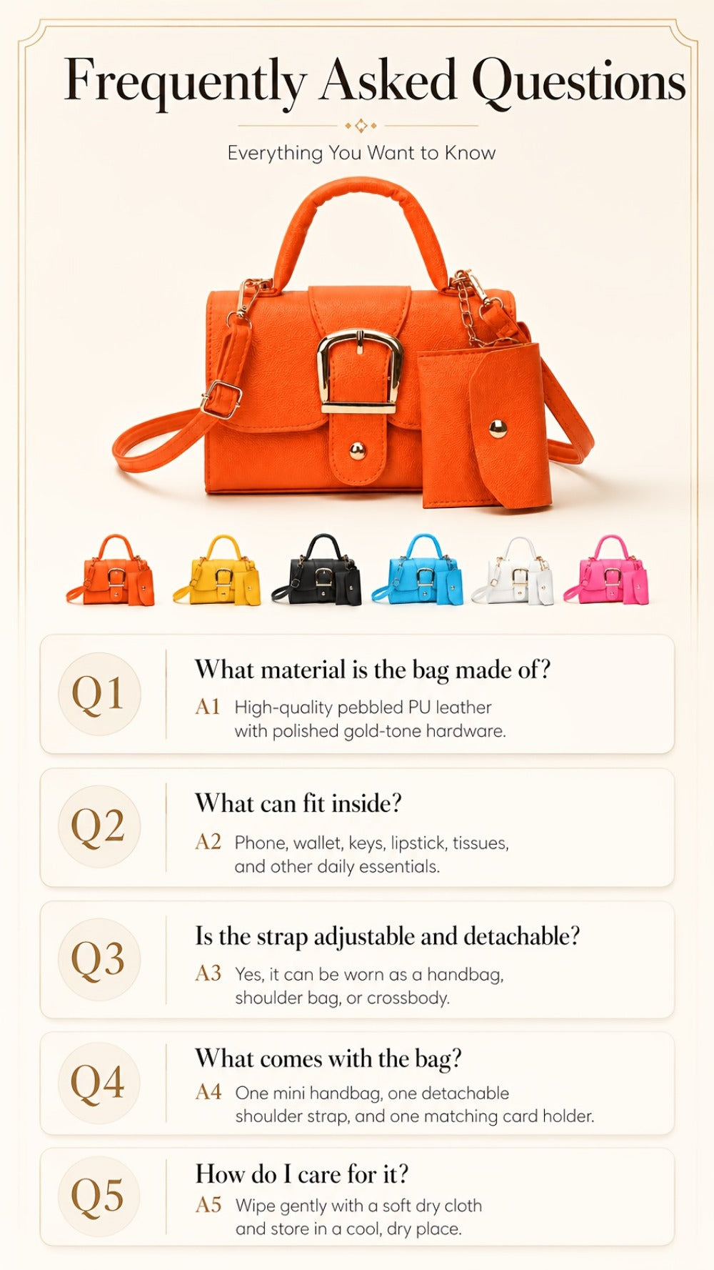 Women's Wallet – PU Leather, Mini | Bag Vero – detail view 11