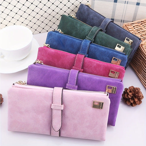 Women's Wallet – Vegan Leather, Vegan Leather Long Solid Color | Bag Vero – front view